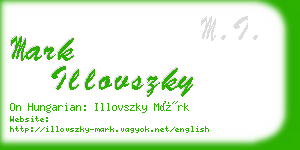 mark illovszky business card